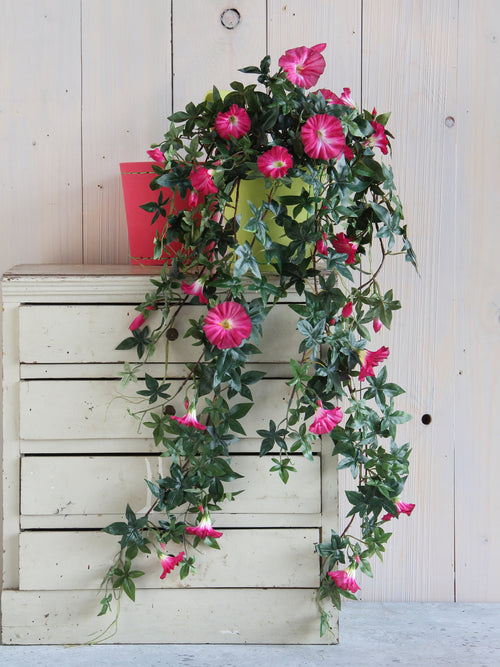 Mica Decorations Petunia Kunst Hangplant - L15 x B20 x H80 cm - Fuchsia - vtwonen shop