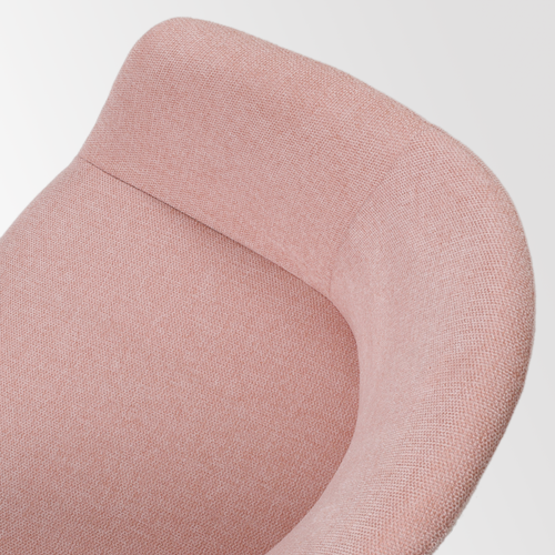 Nolon Nino-Otis Barkruk Zacht Roze - met Armleuning - Zwart - 75 cm