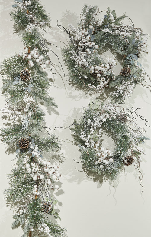 House of Seasons Hardy Kerstkrans - Ø40 cm - Groen