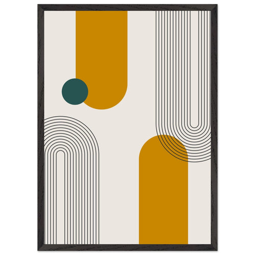 Artfulprints Poster met Lijst Boho – Path and form   - 50x70 cm - Meerkleurig