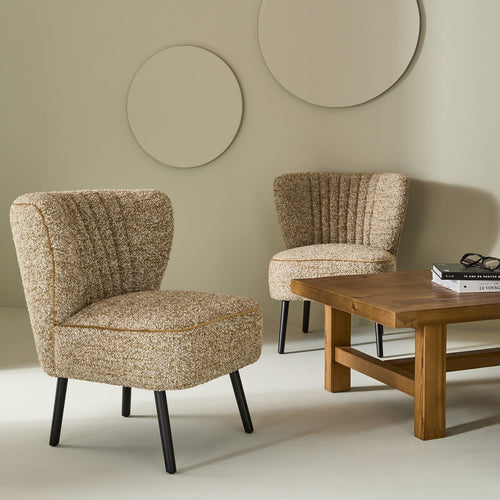 Calicosy - fauteuil GINA - B74 cm - Bruin 74x61x72 cm