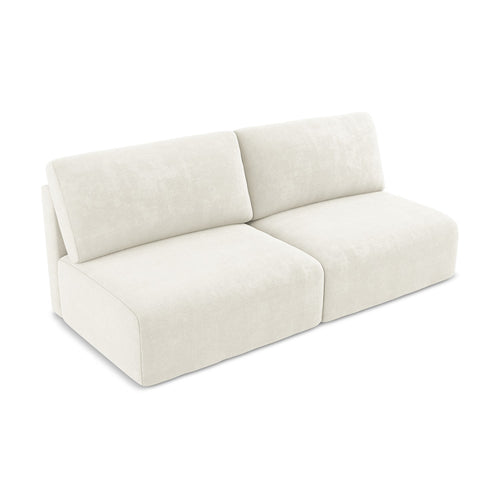 LaMiaSofa 3-zits slaapbank Ostia - chenille stof - wit - 216x102x79