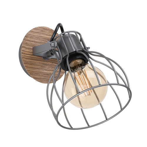 EGLO opbouwspot Sambatello - e27 - 1-lichts - bruin, zilver