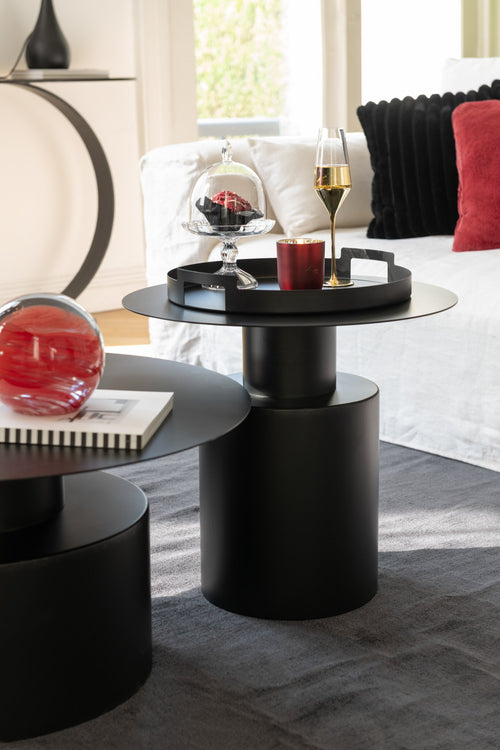 J-Line salontafel Rond - metaal - zwart