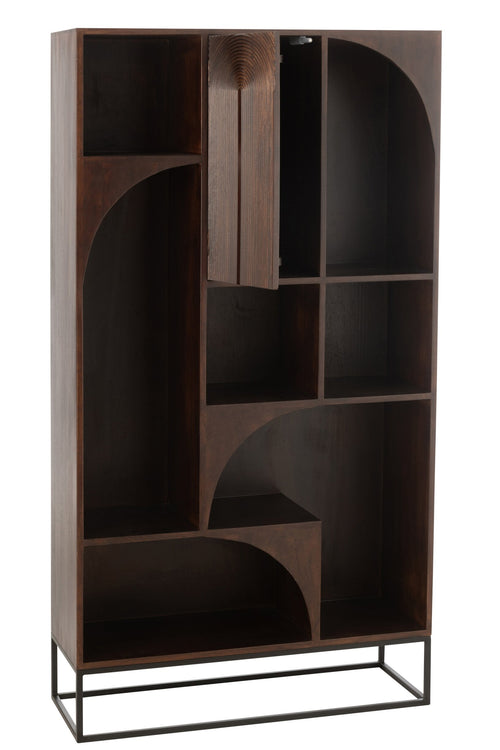J-Line rek Mode - mango hout/mdf - bruin