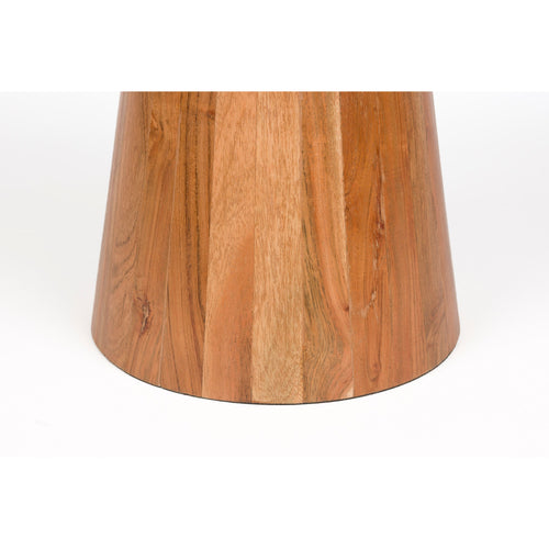 Housecraft Living Mees Salontafel Rond 50 cm Marmer/ Hout - Bruin