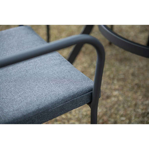 Dido dining fauteuil - carbon black - rope copper - mystic grey
