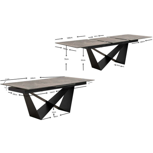 Kare Design Uitschuifbare Eettafel Connesso 260x100cm