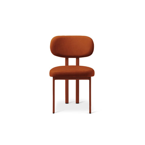 Set van 2 fluwelen stoelen Sam flueel kastanjebruin - 52x51x82cm