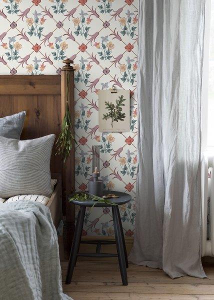 Borastapeter behang bloemen multicolor op wit - 53 cm x 10.05 m - 660042 - vtwonen shop