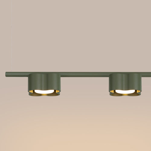 Sollux Lighting Kroonluchter OVIO 4 olijfgroen Gx53 - 122x12x208cm