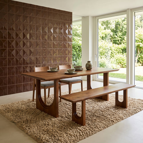 Bullnose Chamfered Arch mangohouten eettafel  - 180 cm