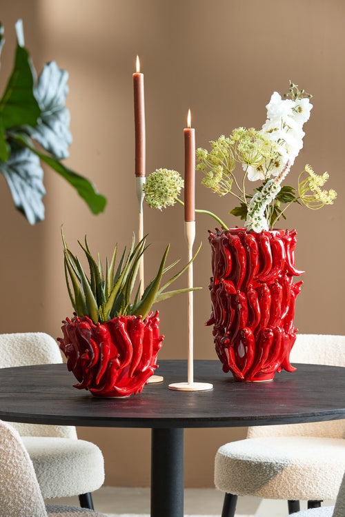 Light & Living vaas PEPPER - 26.5x25x39cm - rood - vtwonen shop