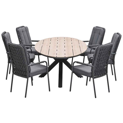 Garden Impressions tuinset Aleria - Tulli - Napoli sand - 220x115x75 cm - 7-delig