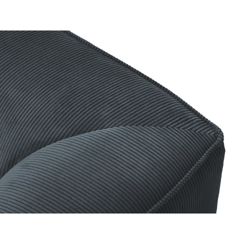 Cosmopolitan Design - Panoramische hoekbank rechts Siena 7-zits, ribfluwelen blauw - 273x366x69cm