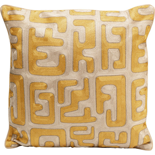 Kare Design Kussen Meander geel en beige