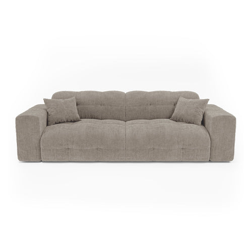 Premium Interiors - Bank COCOON - gewaafd fluweel mol 230cm