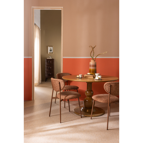 WOOOD eettafel Ø 120 cm Blanco - Mango Hout - Honing Geel - 75x120x120