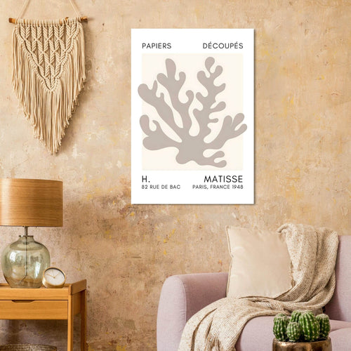 Artfulprints  Matisse – Saltflower shapes grey   poster 50x70 cm - vtwonen shop