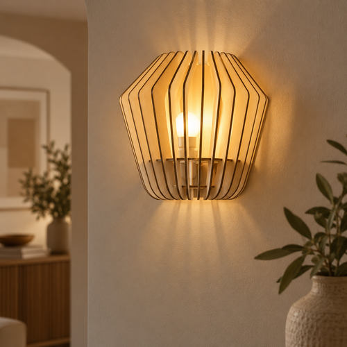 Bomerango Wall Spin houten wandlamp medium