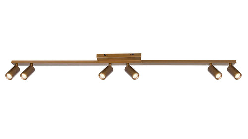 Freelight spot Scolo - 6 lichts - 119  x 14   cm - brons goud