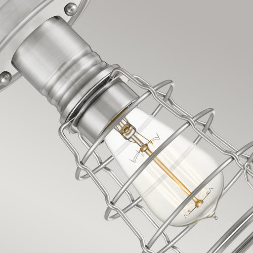 Elstead Quoizel Mixon Semi Flush Plafondlamp Geborsteld Nikkel