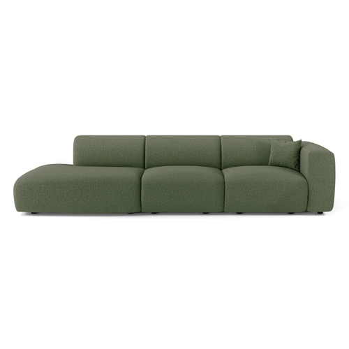 Sia Home - Rechte bank 310 cm MYRA - kruisbinding olijfgroen 310cm