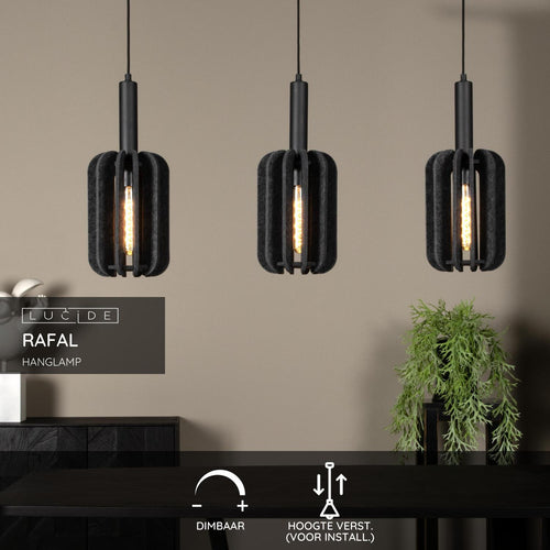 Lucide hanglamp RAFAL - 3xE27 - Grijs - vtwonen shop