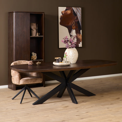 Starfurn  eettafel Madison - zwart - 100x200x76cm