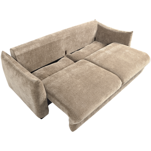 WOOOD 3-zits slaapbank Jonne - Chennile - Naturel - 92x233x105 - vtwonen shop