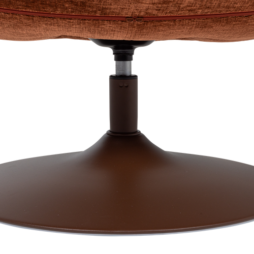 WOOOD draaifauteuil Elvi - Chenille Structuur - Roestbruin - 81x73x84 - vtwonen shop