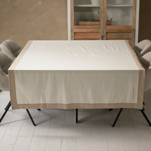 Rivièra Maison Classic Table Cloth white 270x150 - Katoen - Wit - vtwonen shop