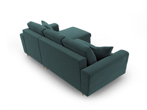 Cosmopolitan Design Omkeerbare converteerbare hoekbank met opbergdoos Kyoto 4-zits, flueel olie - 145x241x88cm