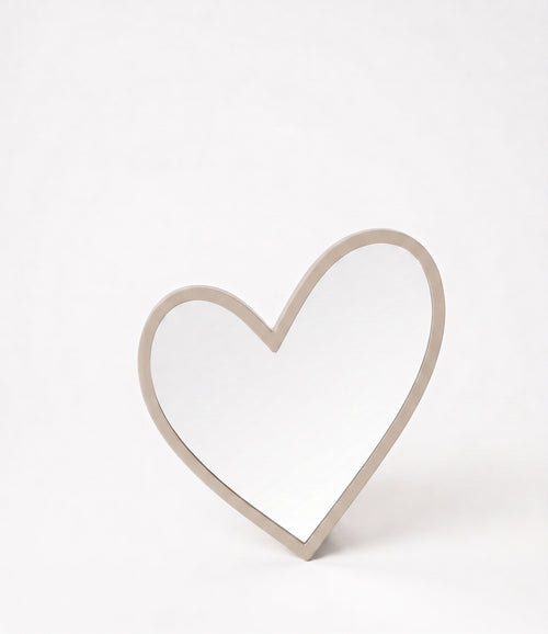 vtwonen - Spiegel - Hart - Zandkleur - Ø30cm