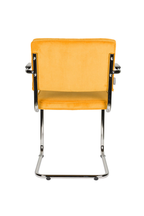 Zuiver Ridge Rib Armstoel Geel - Set van 2 - vtwonen shop