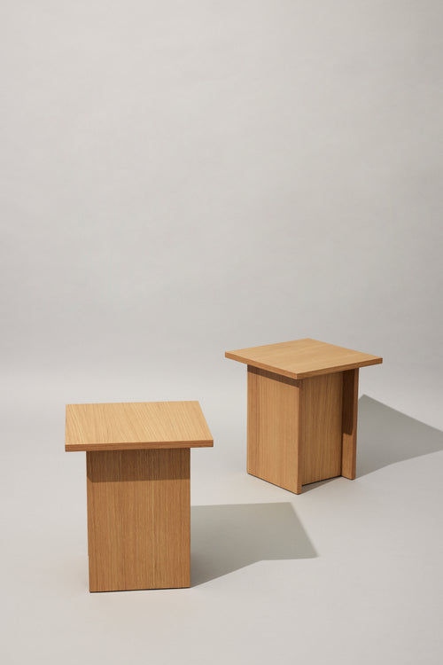 Hübsch bijzettafel Straight - mdf/eikenfineer - 35x35xh40cm