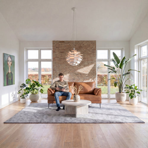 Furnhouse 2-zitsbank Soul - Cognacbruin - Leer - 90x160x88