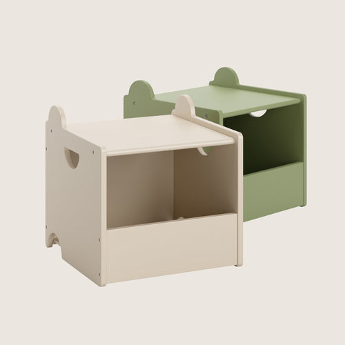 Petite Amélie Set van 2 stapelbare speelgoedkisten - MDF - groen