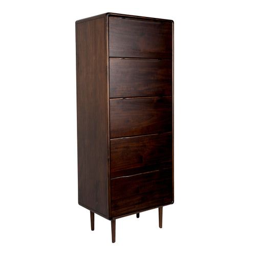 Dutchbone Elroy Ladekast Hoog 155 cm Walnootkleur Bruin