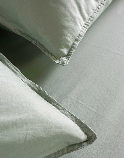 Essenza Minte dekbedovertrek - Eenpersoons – 140x200/220 cm - Dusty green