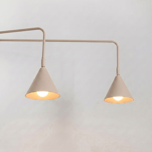 Sollux Lighting Wandlamp NOX 2 taupe met schakelaar - 150x80x30cm