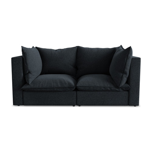 LaMiaSofa Tweezits modulaire bank Ravenna - velours - koningsblauw - 180x90x77
