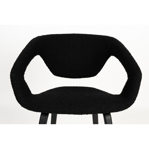 Zuiver Flexback Eetkamerstoelen Armleuning Zwart - Set van 2