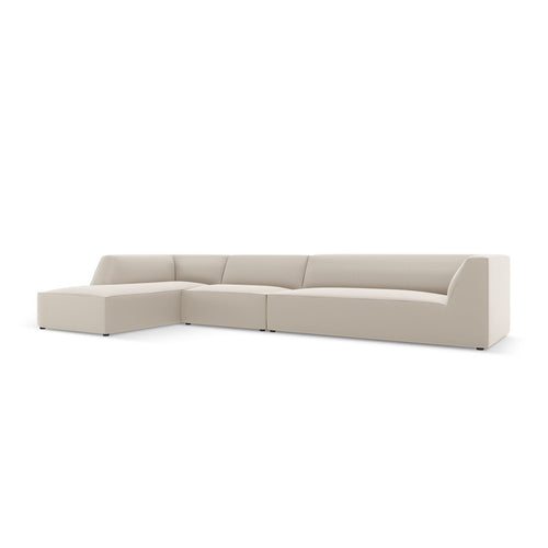 Cosmopolitan Design - Modulaire hoekbank links Siena 5-zits, imitatieleer duif - 180x366x69cm
