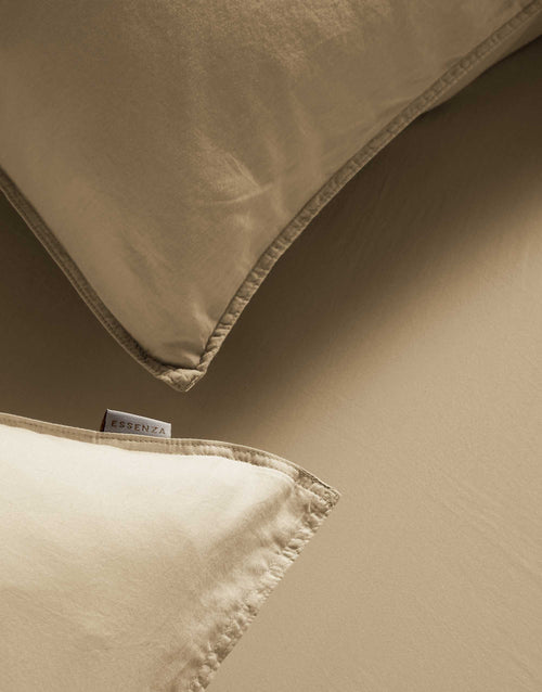 Essenza Minte dekbedovertrek - Eenpersoons – 140x200/220 cm - Taupe