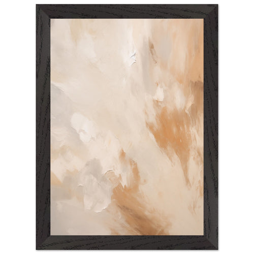 Artfulprints Poster met Lijst Abstract - Golden touch 2   - A4 21x29.7 cm - Terracotta