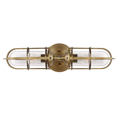 Urban Restoration Feiss 2-lichts wandlamp donker antiek messing IP44