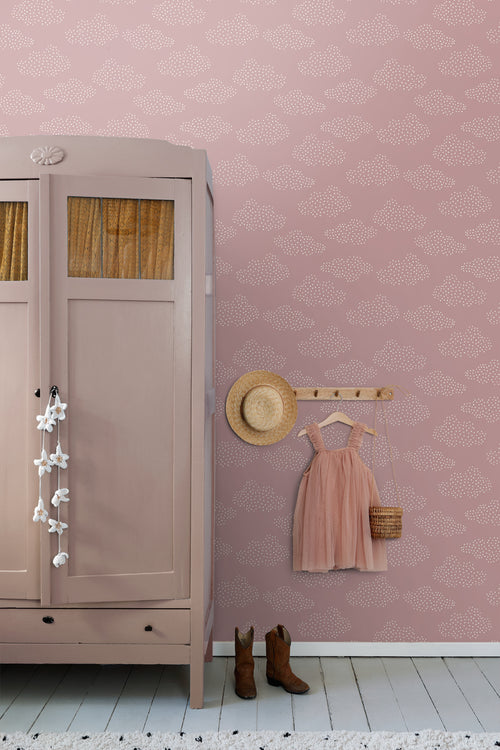 ESTAhome behang wolkjes roze - 50 x 900 cm - 131226 - vtwonen shop