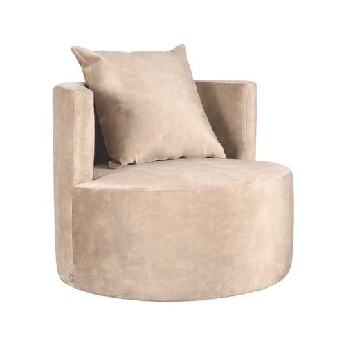 LABEL51 Fauteuil Evy - Zand Velvet - 90x90x75cm