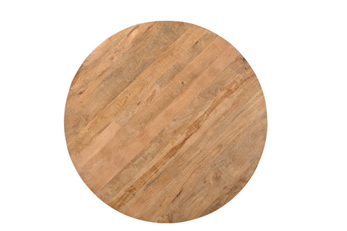 Livingfurn eetkamertafel Jesper Round - 130cm - mangohout - vtwonen shop